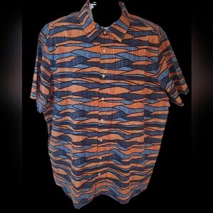 Perry Ellis Men's Short Sleeve Button Down Shirt Size 3X